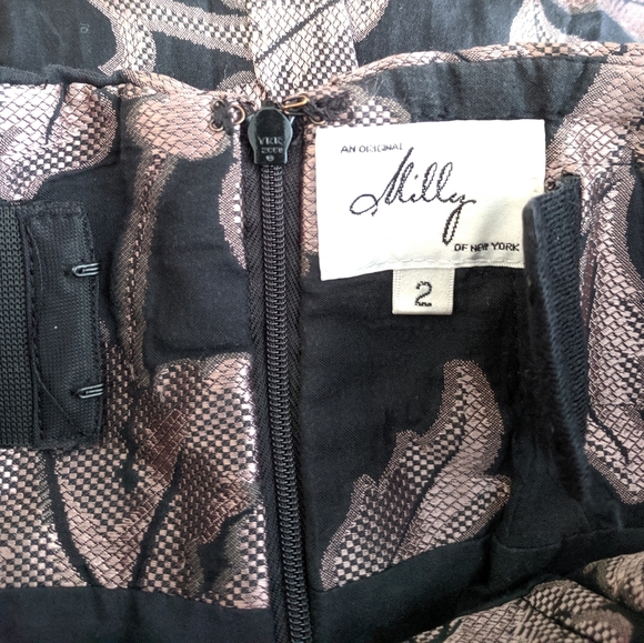 Vintage Milly New York Brocade Babydoll Dress XS - Picture 3 of 7